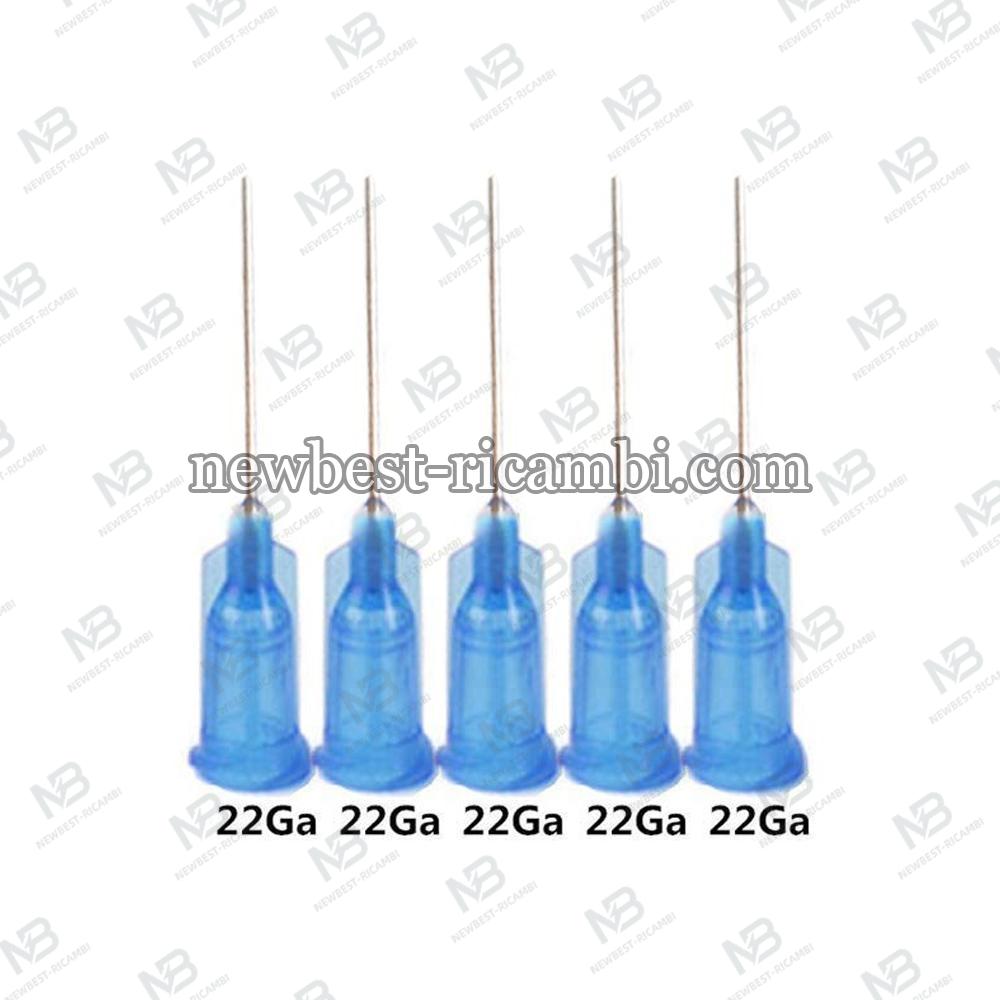 Glue Adhesive Needles Industrial Liquid Dispenser Needle Tips 22Ga Blue 5 Pcs