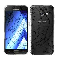 Samsung Galaxy A320 Smartphone 16Gb Used Glass And Back Cover Broken Google Account Active Display Ok Black Bulk