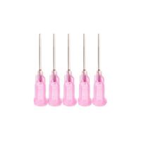 Glue Adhesive Needles Industrial Liquid Dispenser Needle Tips 18Ga Pink 5 Pcs
