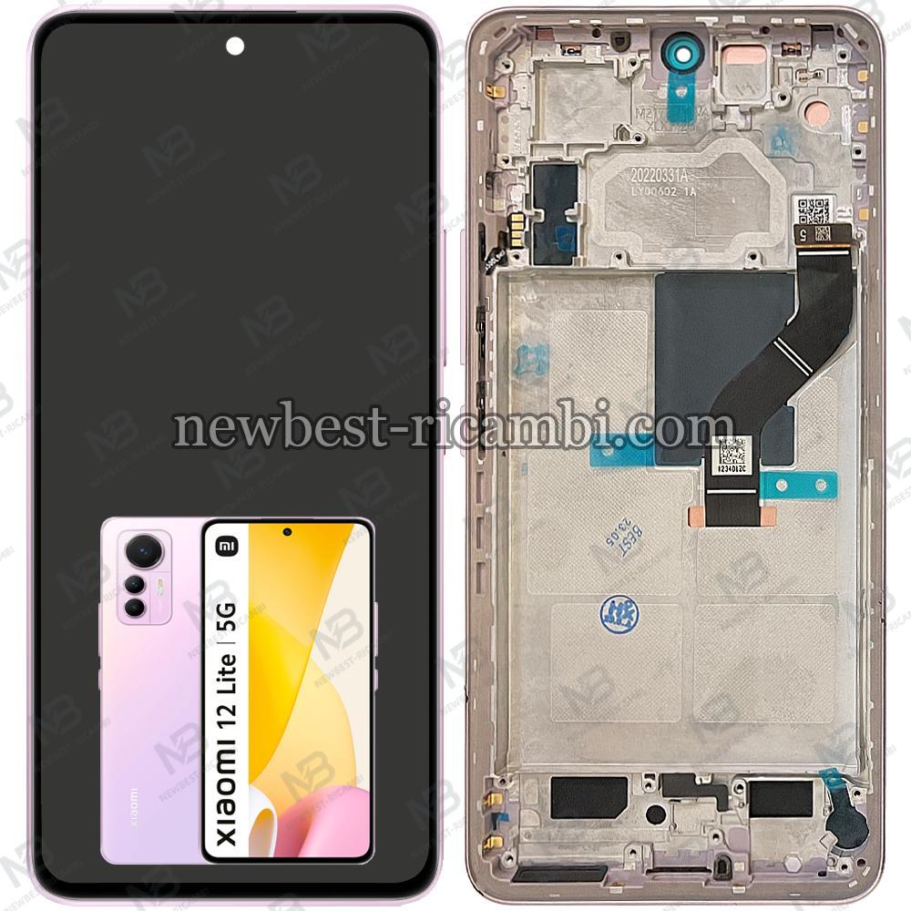 Xiaomi Mi 12 Lite 5G Touch+Lcd+Frame Pink Original