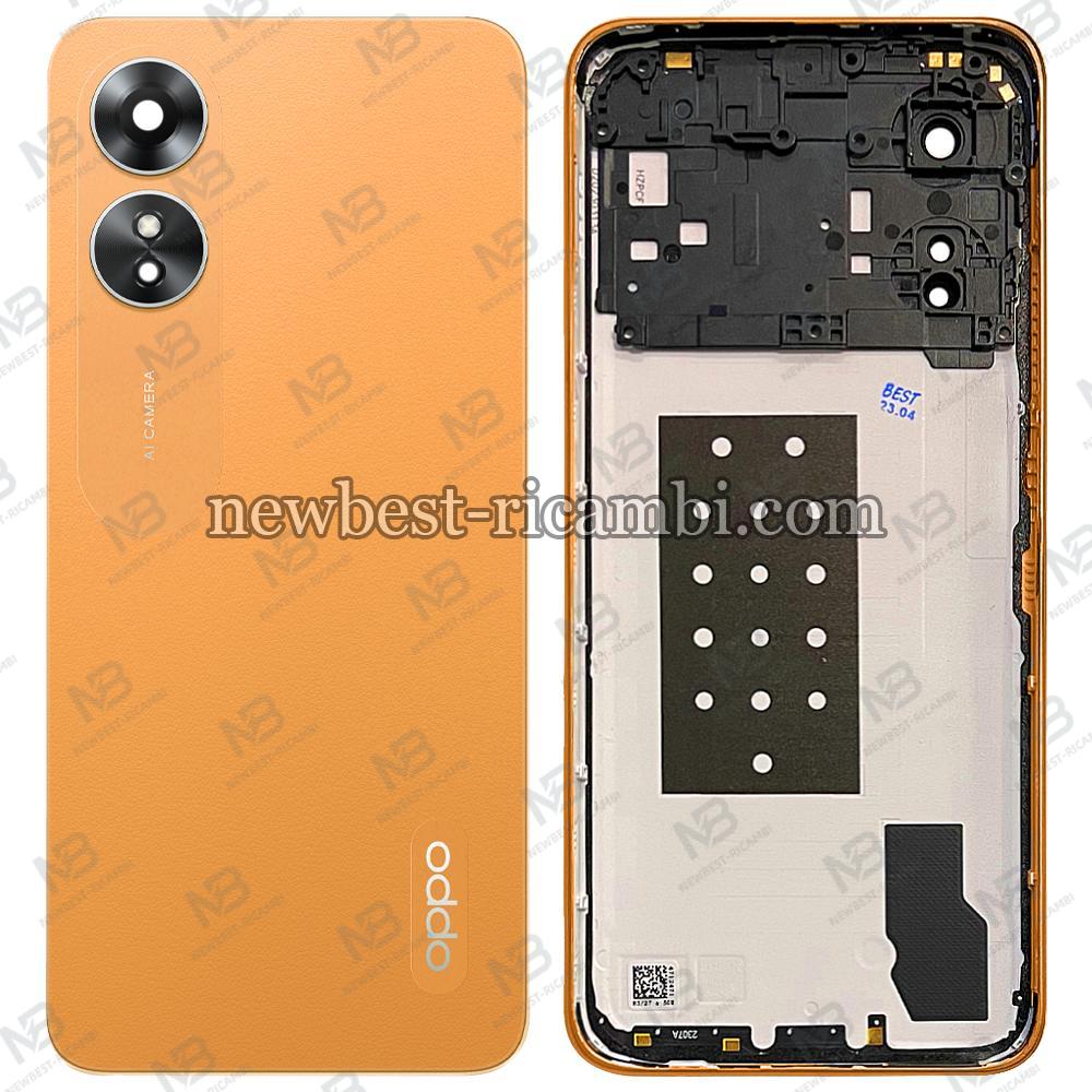 Oppo A17 (CPH2477) Back Cover + Camera Glass Orange Original