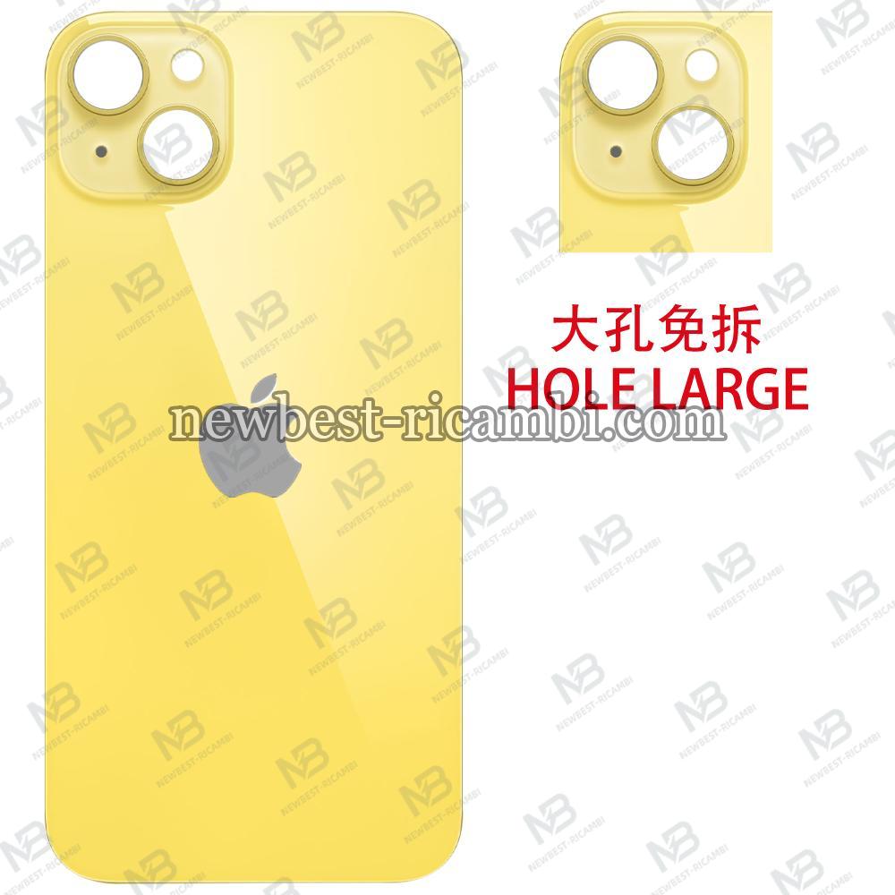 iPhone 14 Plus Back Cover Glass Hole Large Yellow
