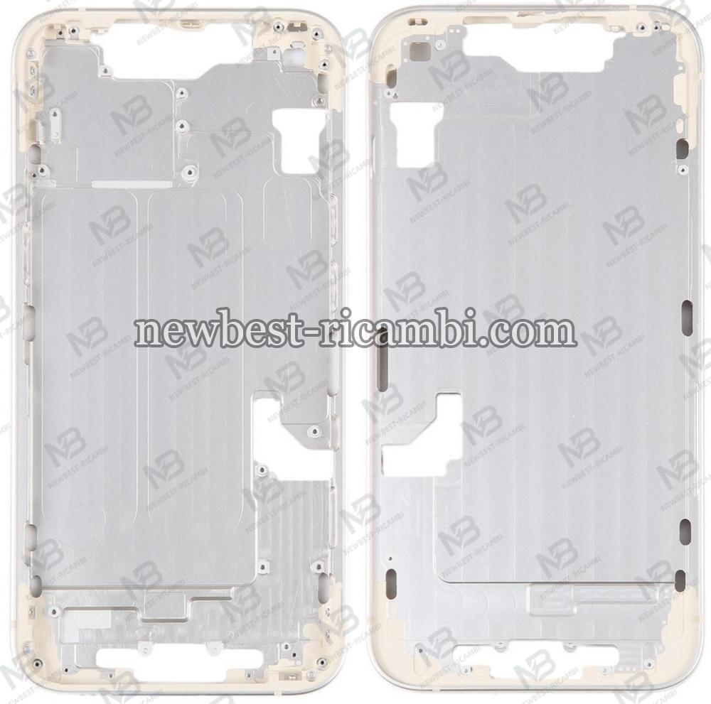 iPhone 14 Middle Frame + Side Key White