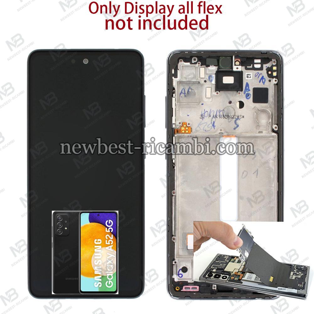 Samsung Galaxy A525 / A526 / A528 Touch+Lcd+Frame Black Disassemble From New Phone AAA
