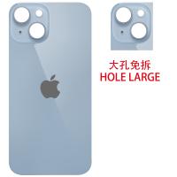 iPhone 14 Plus Back Cover Glass Hole Large Blue
