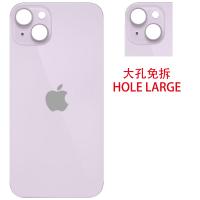 iPhone 14 Plus Back Cover Glass Hole Large Purple