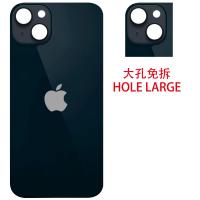 iPhone 14 Back Cover Glass Hole Large Black