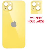 iPhone 14 Back Cover Glass Hole Large Yellow