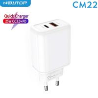 NEWTOP CM22 CARICATORE SUPER FASTCHARGER QC 3.0 + TYPE-C 25W PD 3.0