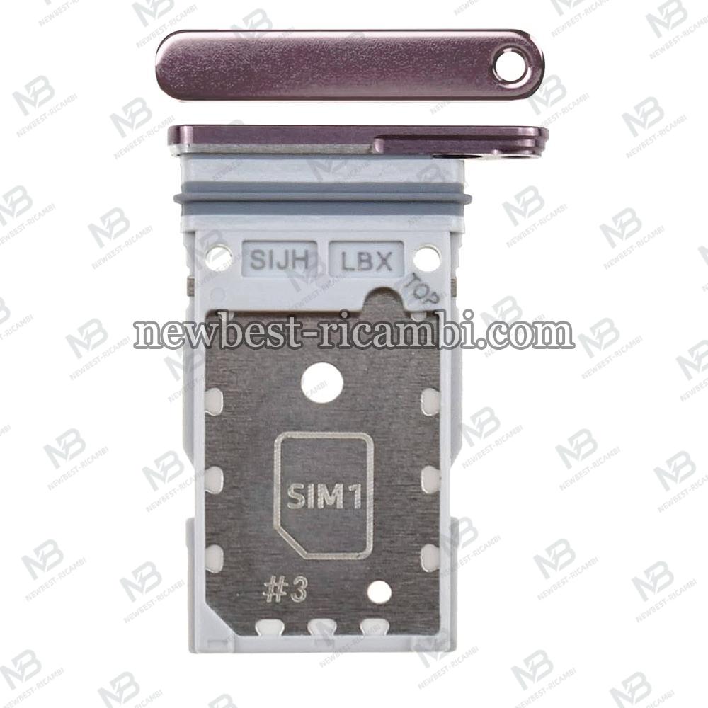Samsung Galaxy S22 Ultra S908B Sim Tray Violet Burgundy