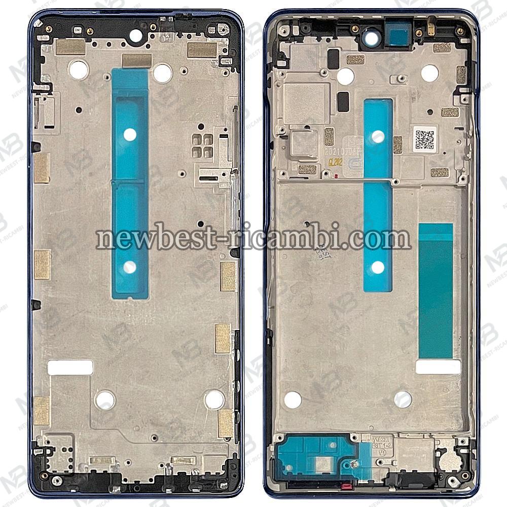 Motorola Moto G200 5G XT2175 Display Support Frame Blue