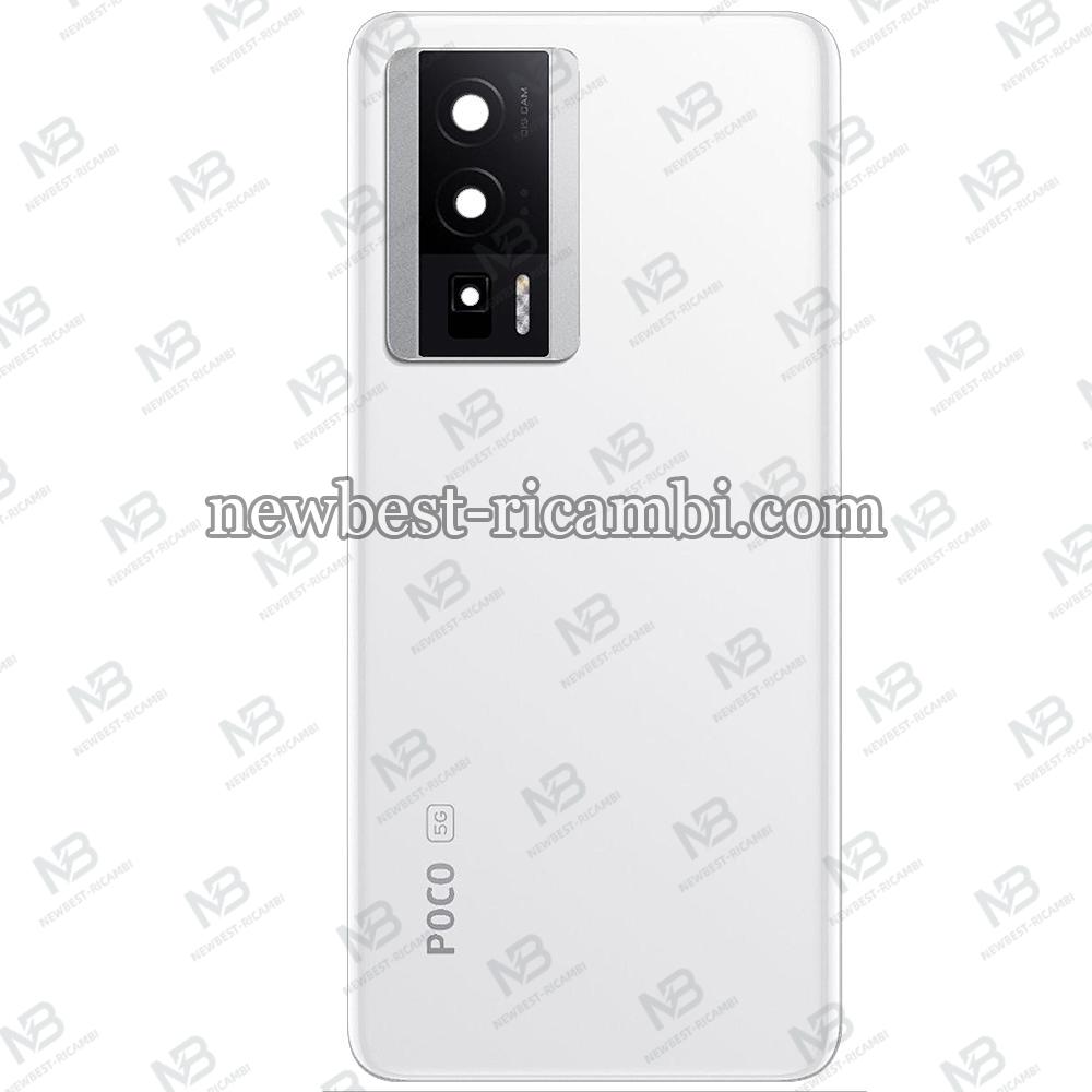Xiaomi Poco F5 Pro 5G Back Cover+Camera Glass White Original