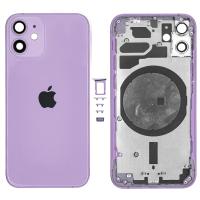 iPhone 12 Mini Back Cover With Frame Purple OEM