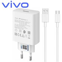 Wall Flash Charger Vivo 44W 1x USB With Type-C Cable White In Blister