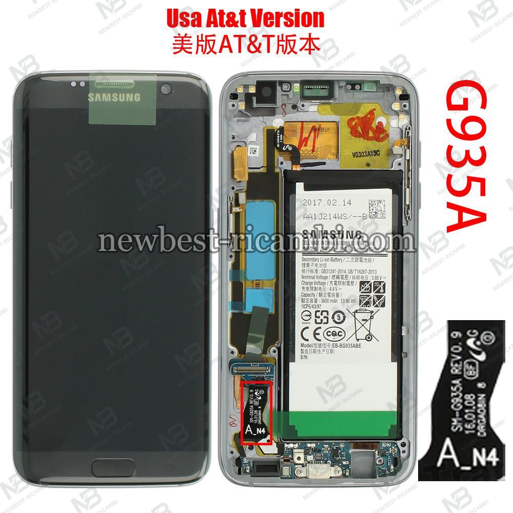 Samsung Galaxy G935A (USA AT&T) Touch+Lcd+Battery Black Service Pack