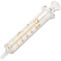 Gufastoe 5ml Glass Syringes with Caps for Laboratory