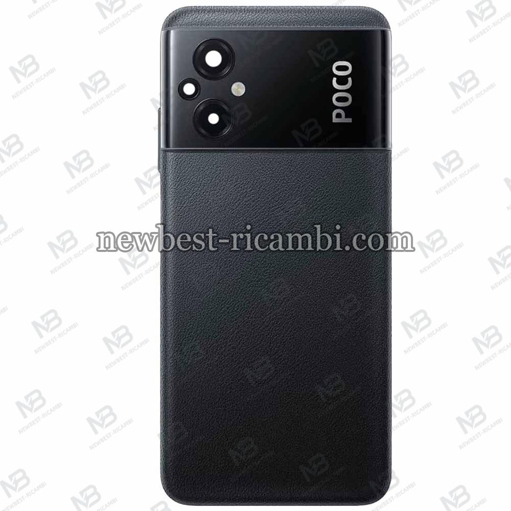 Xiaomi Poco M5 4G Back Cover+Camera Glass+Volume Button Black Original