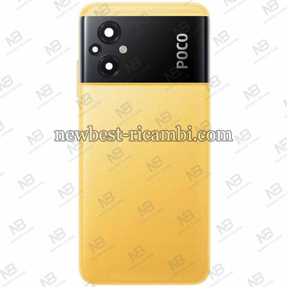 Xiaomi Poco M5 4G Back Cover+Camera Glass+Volume Button Yellow Original