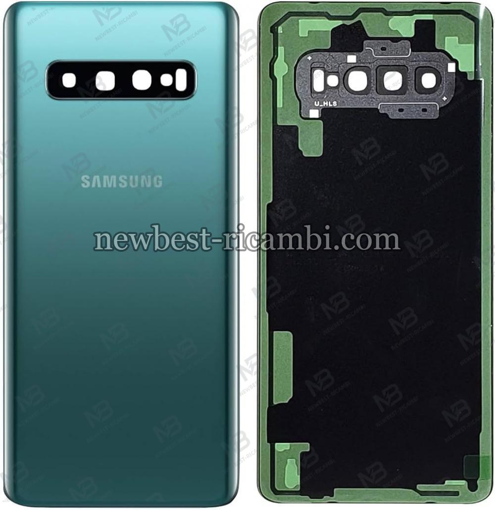 samsung galaxy S10 plus G975f back cover+camera glass prism green original