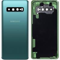 samsung galaxy S10 plus G975f back cover+camera glass prism green original