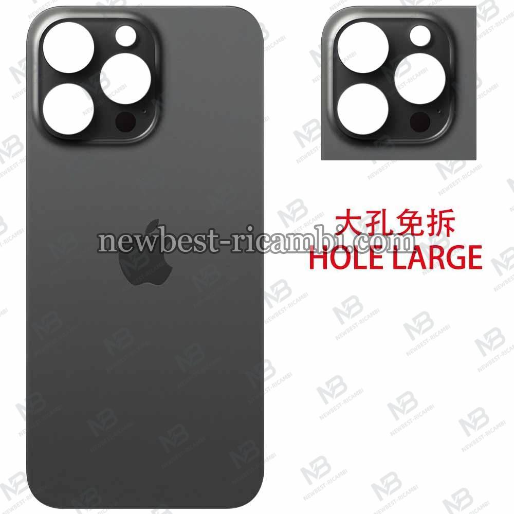iPhone 15 Pro Back Cover Glass Hole Large Black