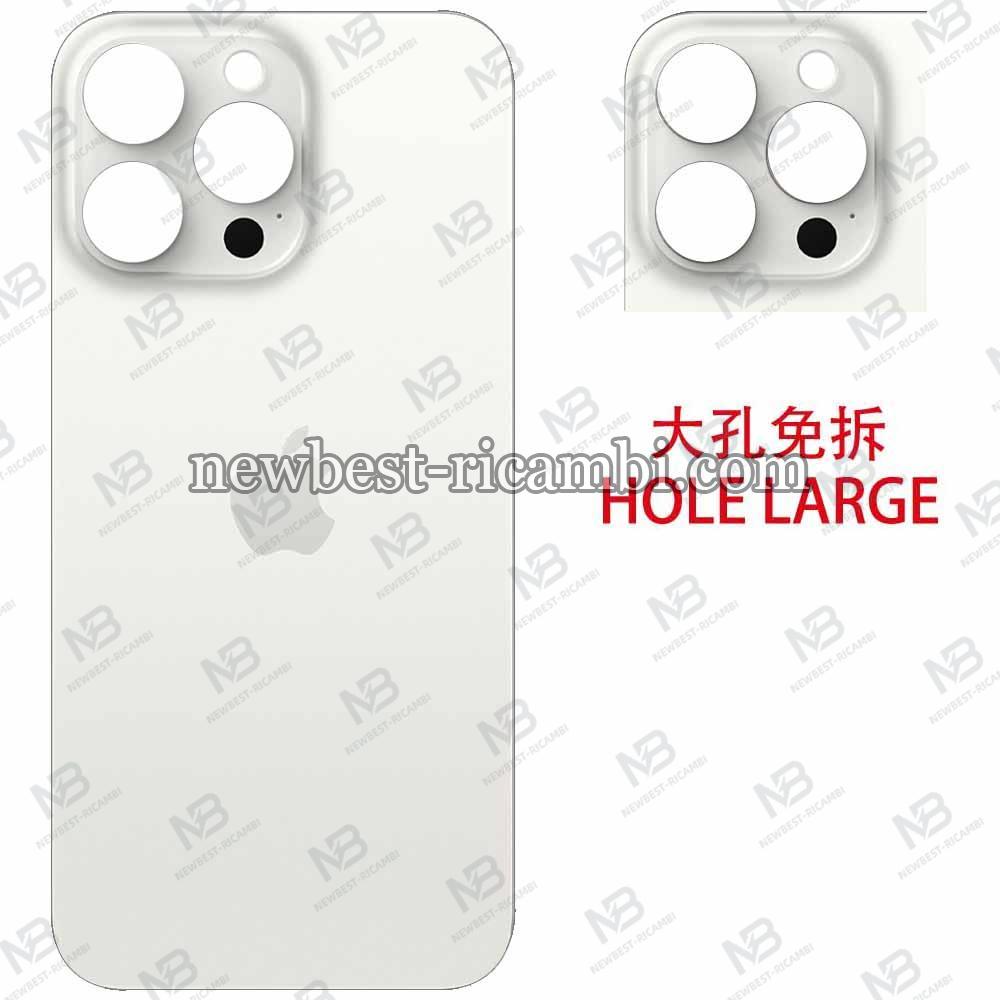 iPhone 15 Pro Back Cover Glass Hole Large White