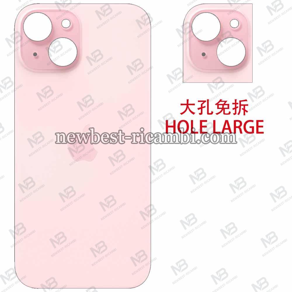 iPhone 15 Plue Back Cover Glass Hole Large Pink