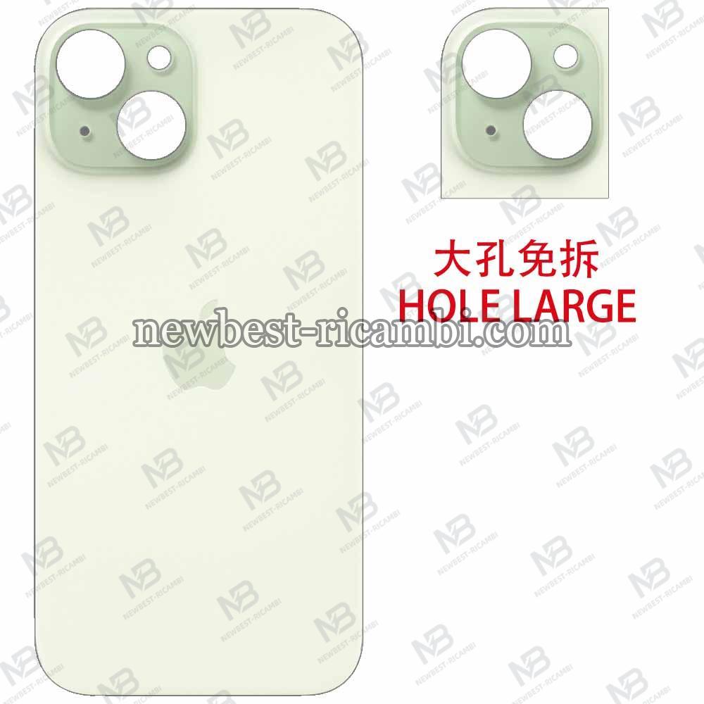 iPhone 15 Plue Back Cover Glass Hole Large Green