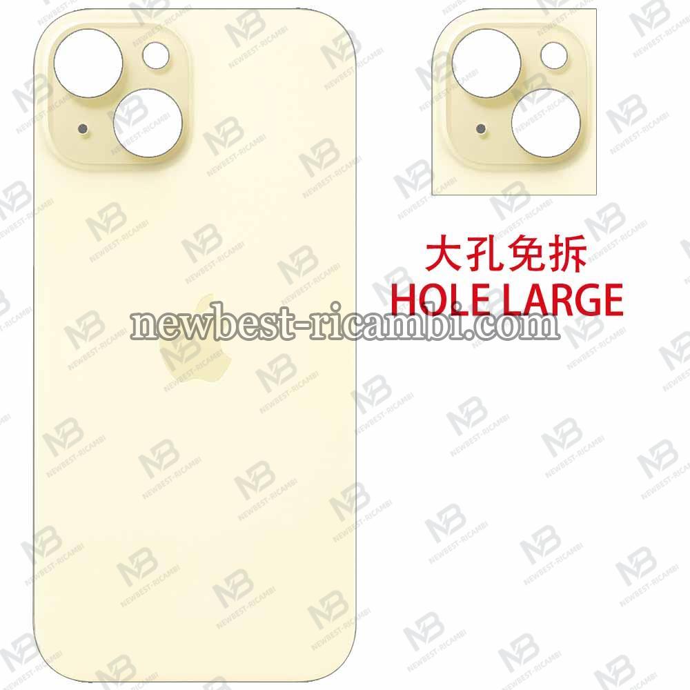 iPhone 15 Back Cover Glass Hole Large Yellow