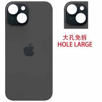 iPhone 15 Plue Back Cover Glass Hole Large Black