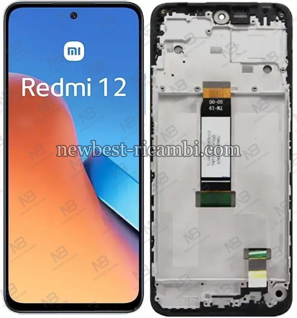 Xiaomi Redmi 12 4G Touch + Lcd + Frame Black Original