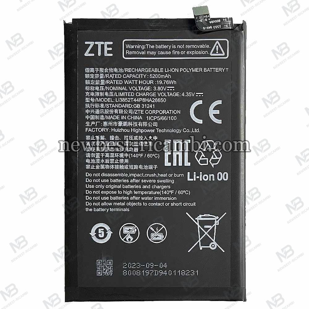 ZTE Blade V50 Vita (8550) V40 Vita Li3852T44P8HA26650 Battery