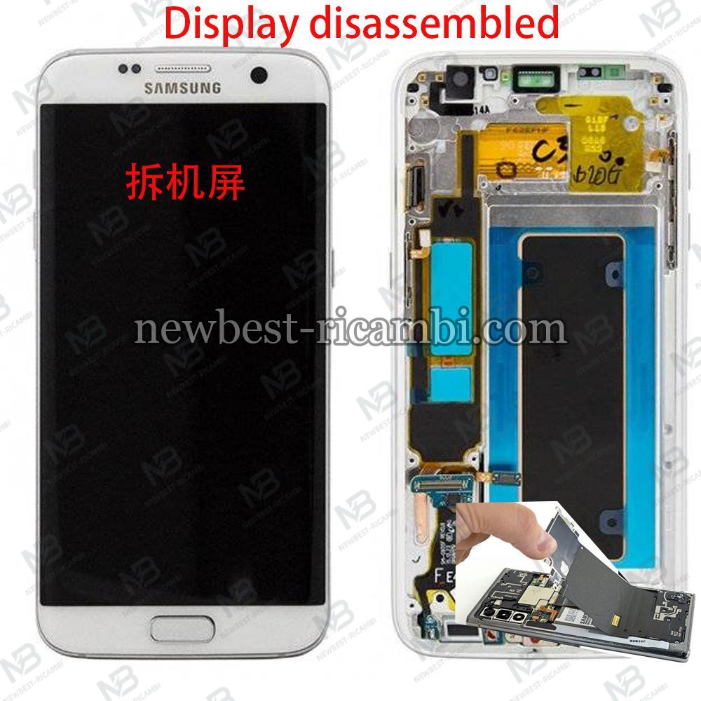 Samsung Galaxy S7 Edge G935 Touch + Lcd + Frame White Disassemble From Phone Grade A