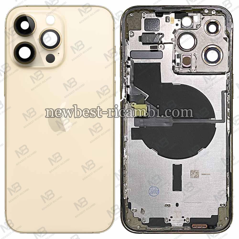 iPhone 14 Pro Max Back Cover + Frame + Side Key Gold Dissembled Grade A