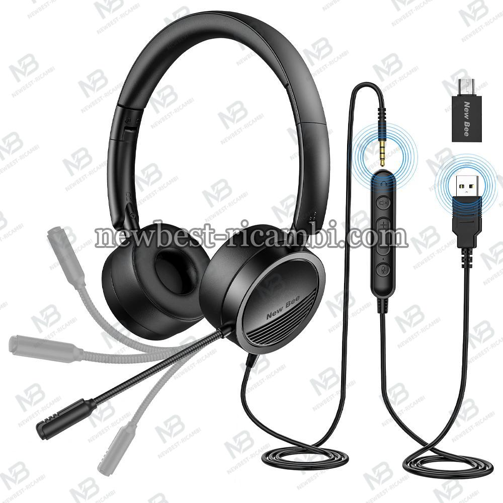 New Bee H360 Telephone Headset In Blister
