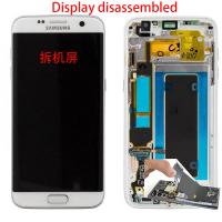 Samsung Galaxy S7 Edge G935 Touch + Lcd + Frame White Disassemble From Phone Grade A