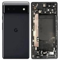 Google Pixel 6A Back Cover+Camera Glass Black Disassembled Grade B