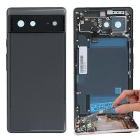 Google Pixel 6 Back Cover+Camera Glass Black Disassembled Grade B