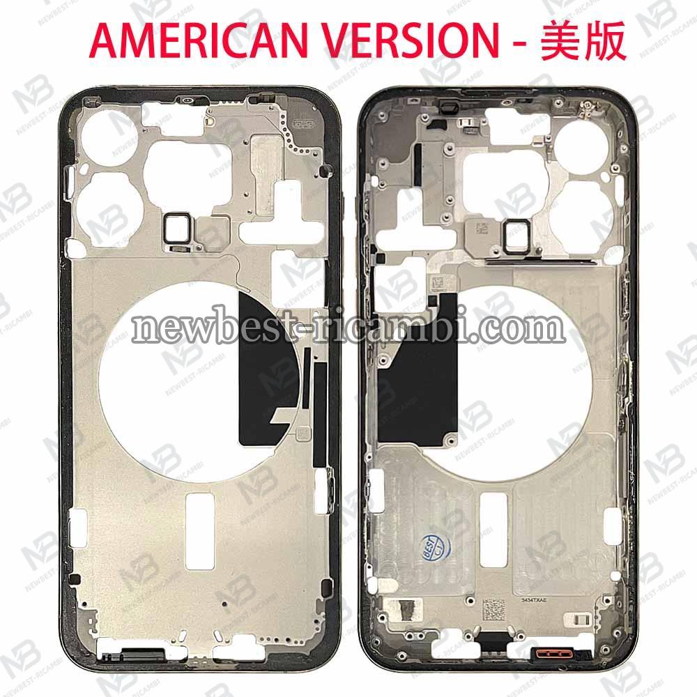 iPhone 15 Pro Max Middle Frame + Side Key Dissembled Natural Titanium Grade A Original - US Version