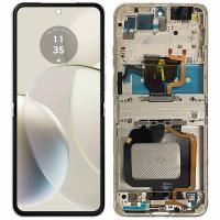 Moto Razr 40 XT2323 Touch + Lcd + Frame  6.9'' White Service Pack