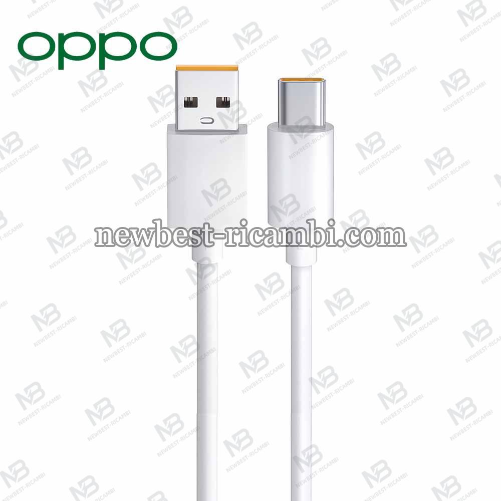 Oppo Cable DL129 PD USB-C Type-C Fast Charging  6.5A 1M White Original Bulk