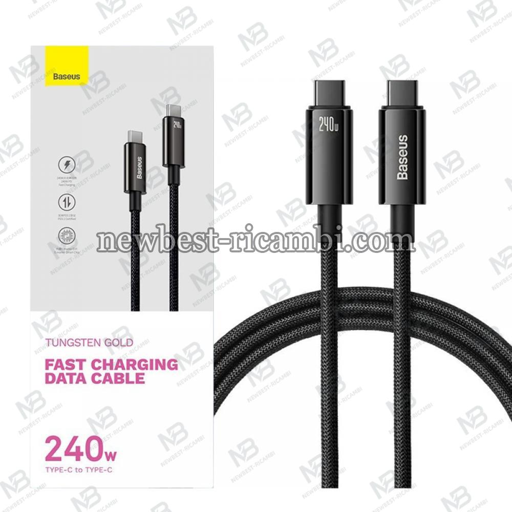 USB-C To USB-C Cable Baseus Tungsten Gold 240W 1M Black CAWJ040001