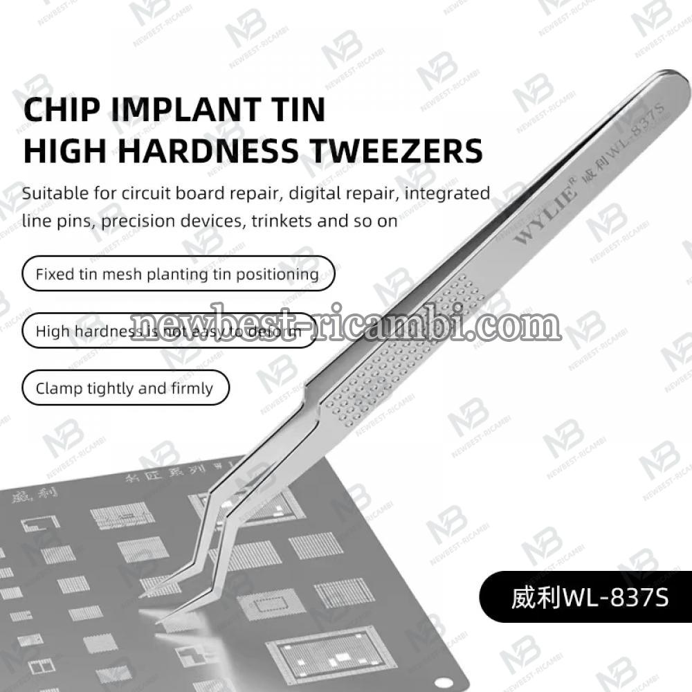 WYLIE WL-837S Stainless Steel High Hardness Tweezers 