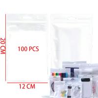 White Pearlescent Bag Translucent Sealed Bag 12 X 20 CM 100 PCS