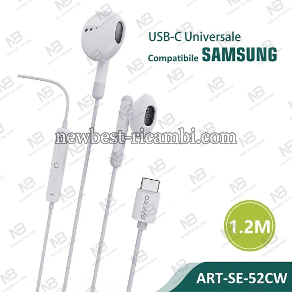 Siipro Earphone USB-C with Microphone White (SE-52CW)