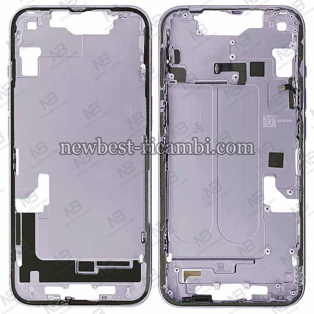 iPhone 14 Middle Frame + Side Key Dissembled Purple Grade A Original