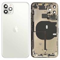 iPhone 11 Pro Max Back Cover + Frame Silver / White Dissembled Grade A Original