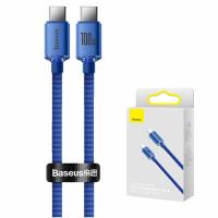 Baseus USB-C To USB-C Cable Crystal Shine Series 100W 5A 1.2m Blue CAJY000603