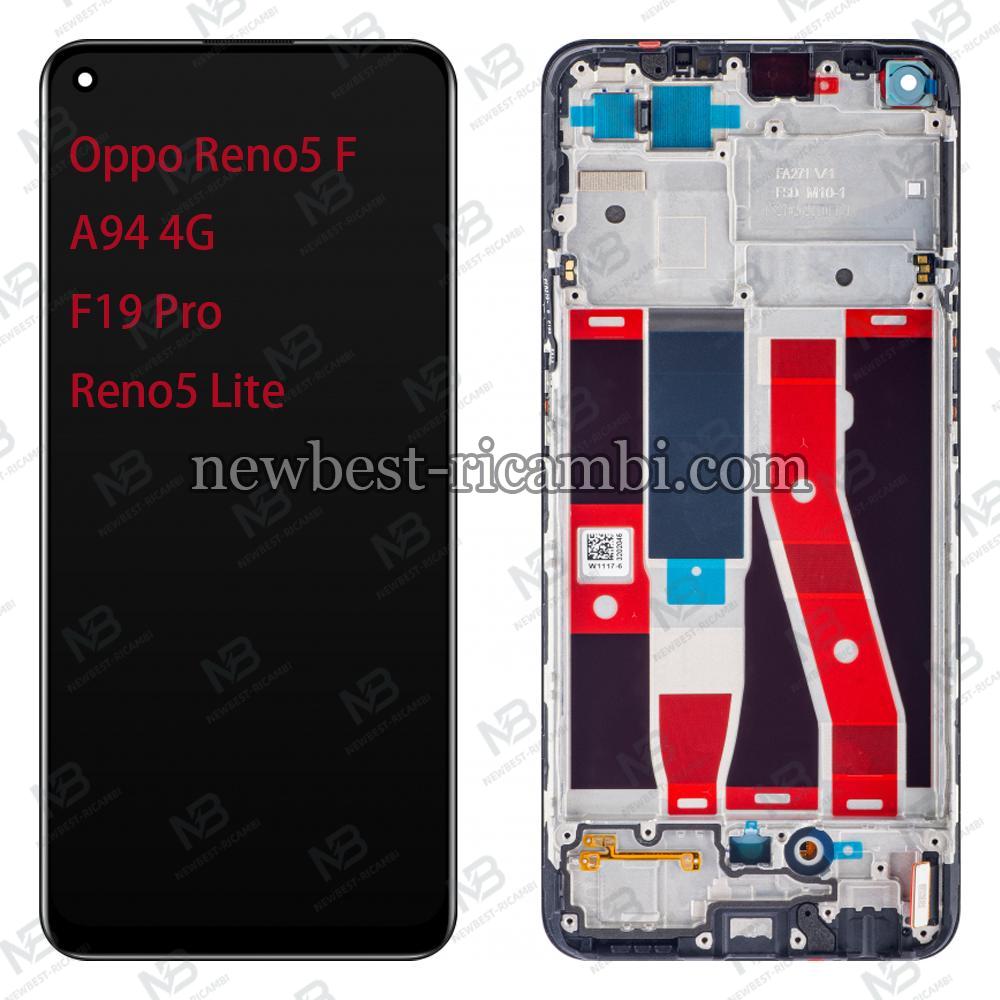 Oppo Reno 5 F / 5 Lite / F19 Pro  / A94 4G Touch + Lcd + Frame Black Service Pack
