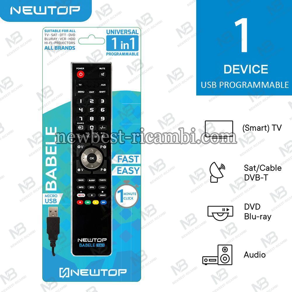 NEWTOP TELECOMANDO UNIVERSALE BABELE 1 IN 1 NERO